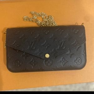 Louis Vuitton Felicie pochette empreinte black monogram bag